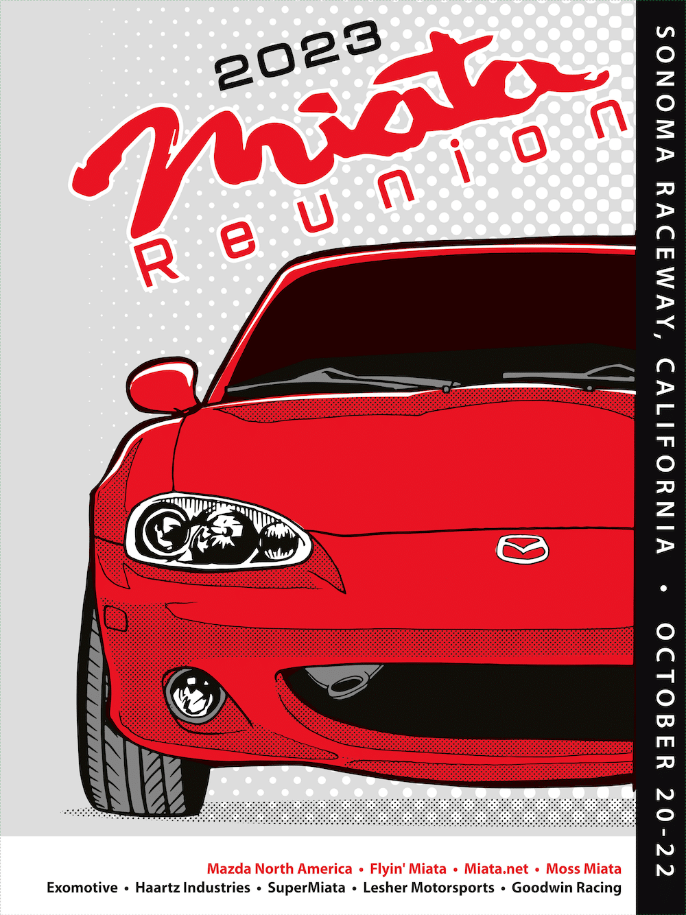 Miata Reunion Single Sided Poster 2023