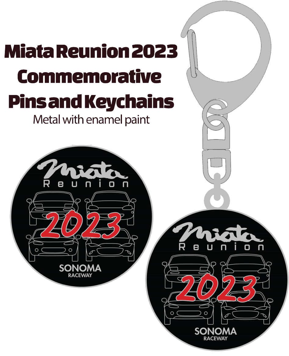 Miata-Reunion-commemorative-pins-keychains-2023