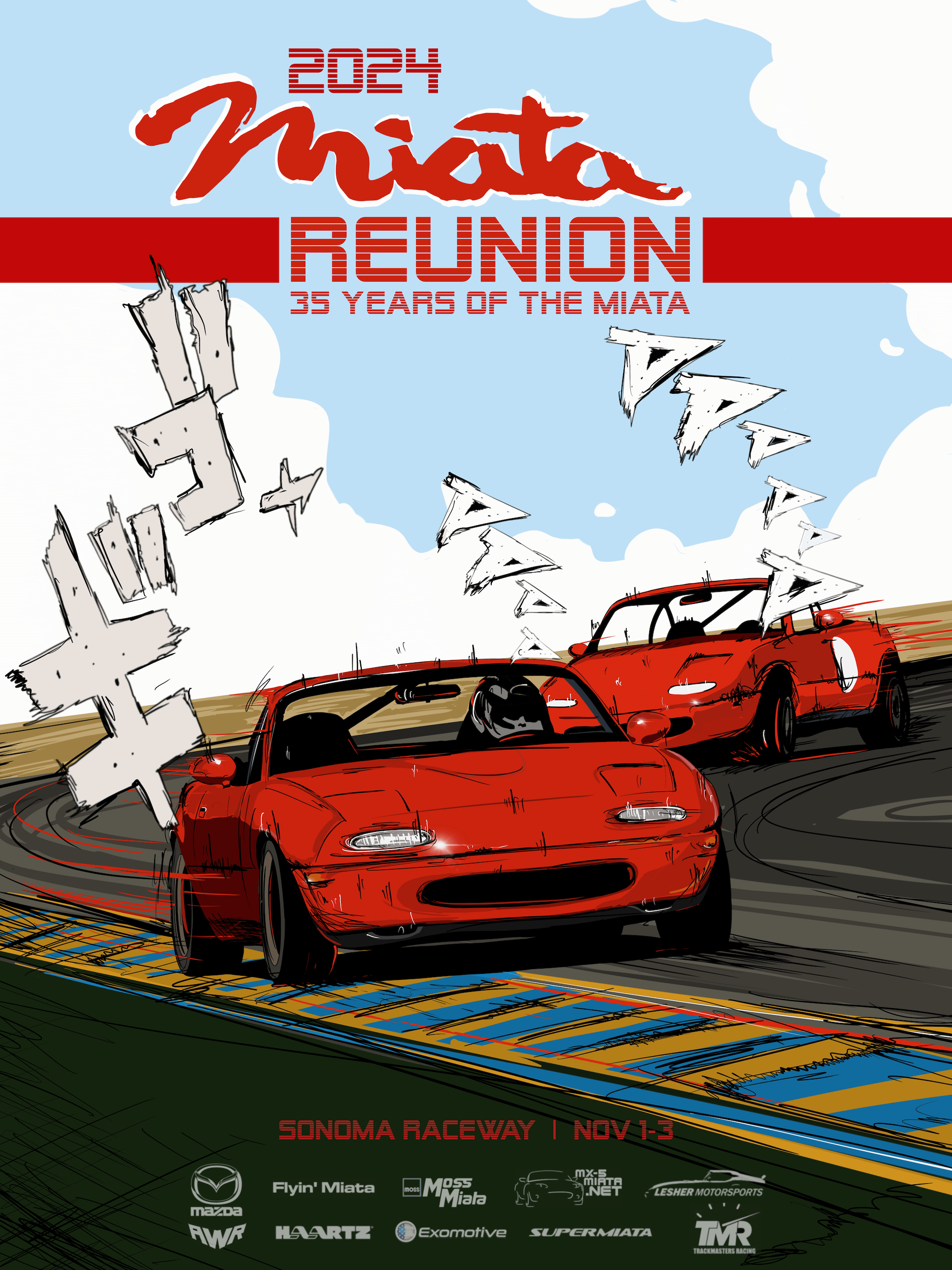 Miata Reunion V2 Sponsors Poster